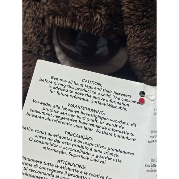 Russ Stuffed Plush Dark Chocolate Brown Puppy Dog Big Sad Eyes Wakely - Picture 11 of 14